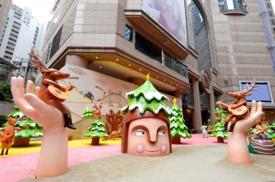 2013年愉悦团队香港圣诞商业活动推广设计考察-香港时代广场篇